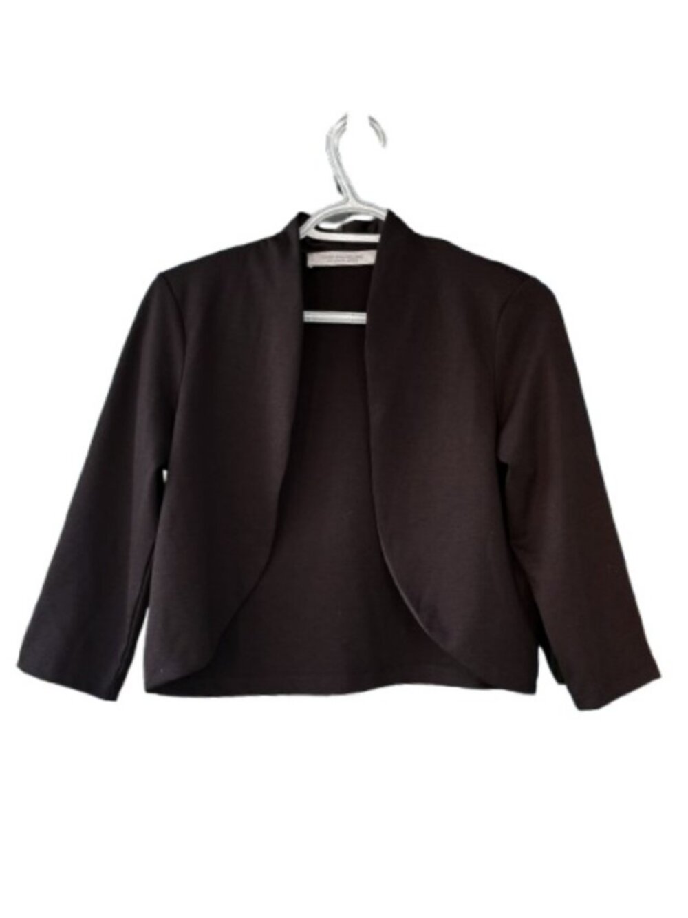 Contemporaine cropped open cardigan black women's size S
